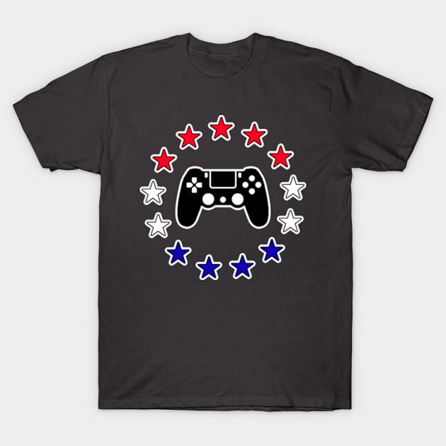 PlayStation Red White Blue T-Shirt by Gamers Gear